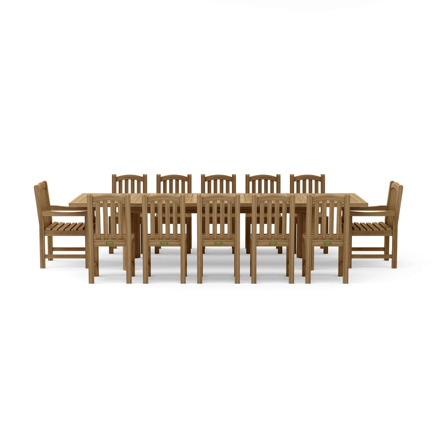 Anderson Teak 13-PC Chelsea Rectangular Double Extension Dining Table Set