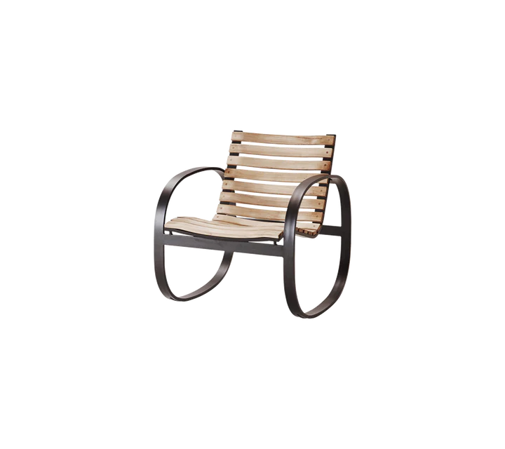 Cane-Line Parc rocking chair Teak w/lava grey aluminum