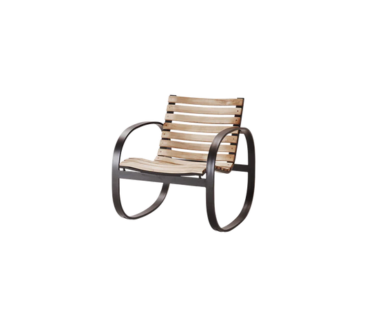 Cane-Line Parc rocking chair Teak w/lava grey aluminum