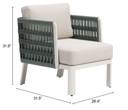 Zuo Bridgehampton Armchair White