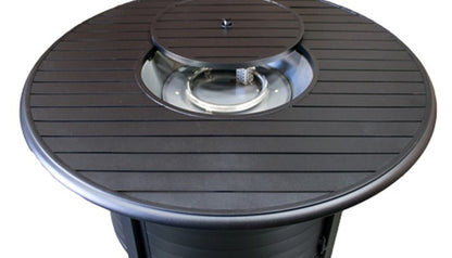 AZ Patio Round Slatted Cast Aluminum Fire Pit F-1350-FPT