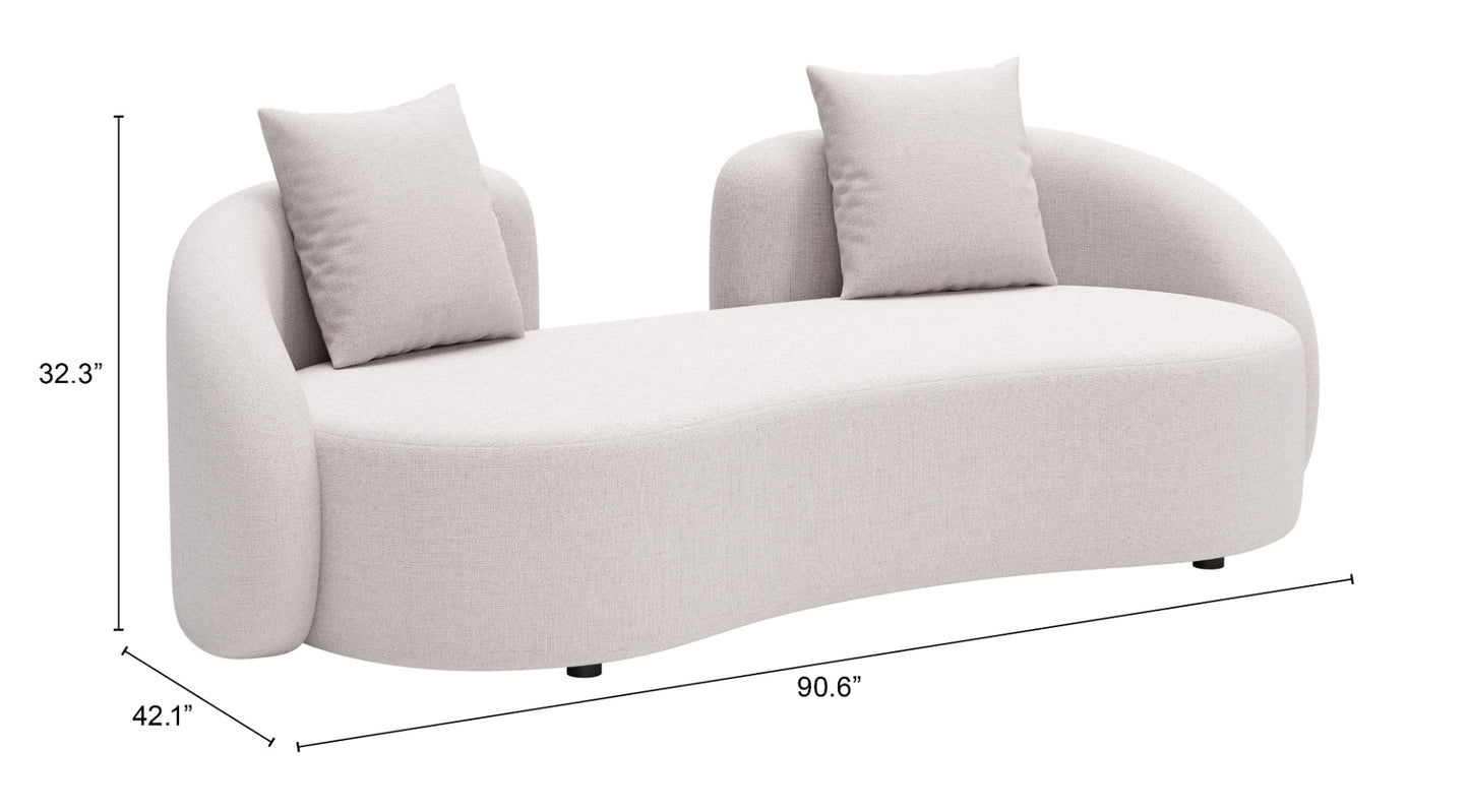 Zuo Sunny Isles Loveseat Beige