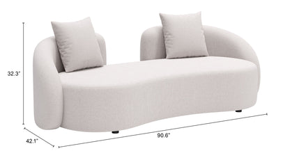 Zuo Sunny Isles Loveseat Beige