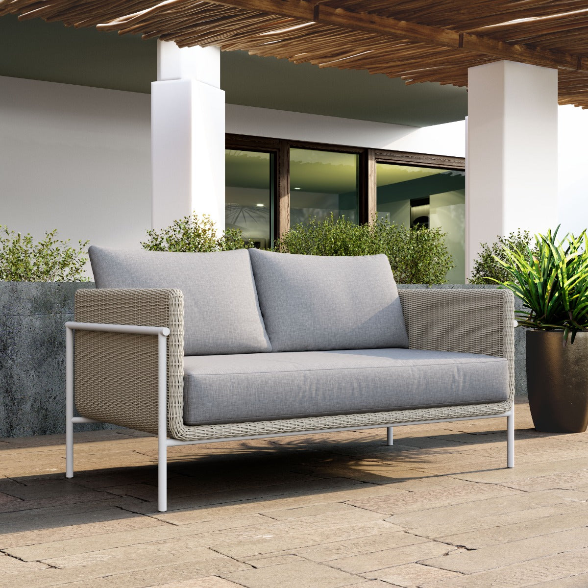 Zuo Frais Loveseat Gray