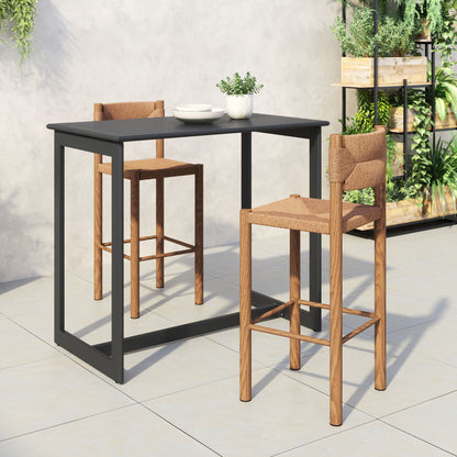 Zuo Outdoor Iska Barstool (Set of 2) Natural