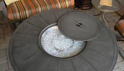 AZ Patio Brushed Wood Round Fire Pit