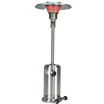 AZ Patio Hiland Tall Commercial Patio Heater 40000 BTUs 37 Shield 304 in Stainless Steel Finish