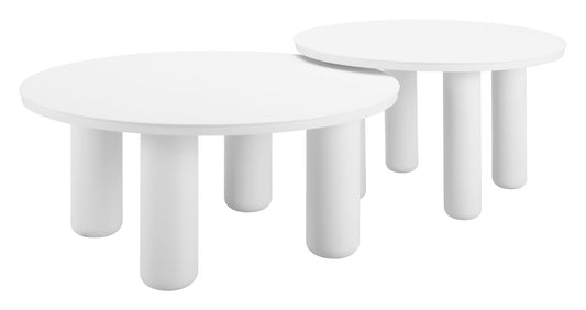 Zuo Ola Coffee Table Set White (Set Of 2)