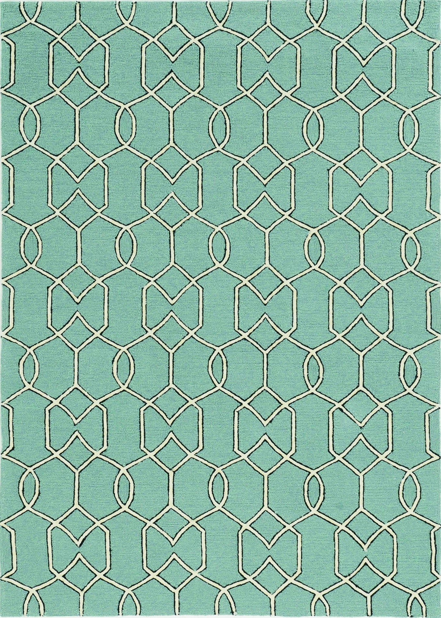 HomeRoots 7' X 10' Green Moroccan Indoor Outdoor Area Rug