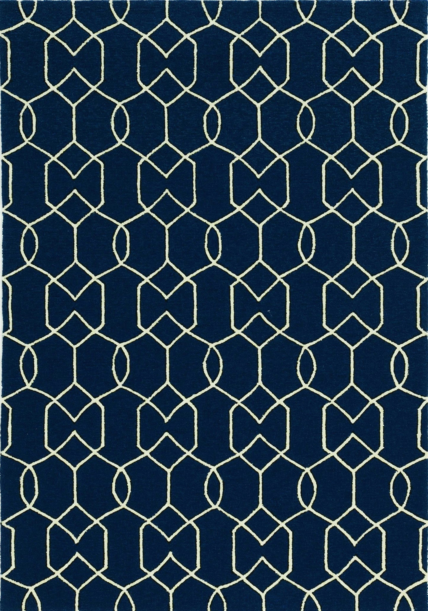 HomeRoots 7' X 10' Blue Moroccan Indoor Outdoor Area Rug