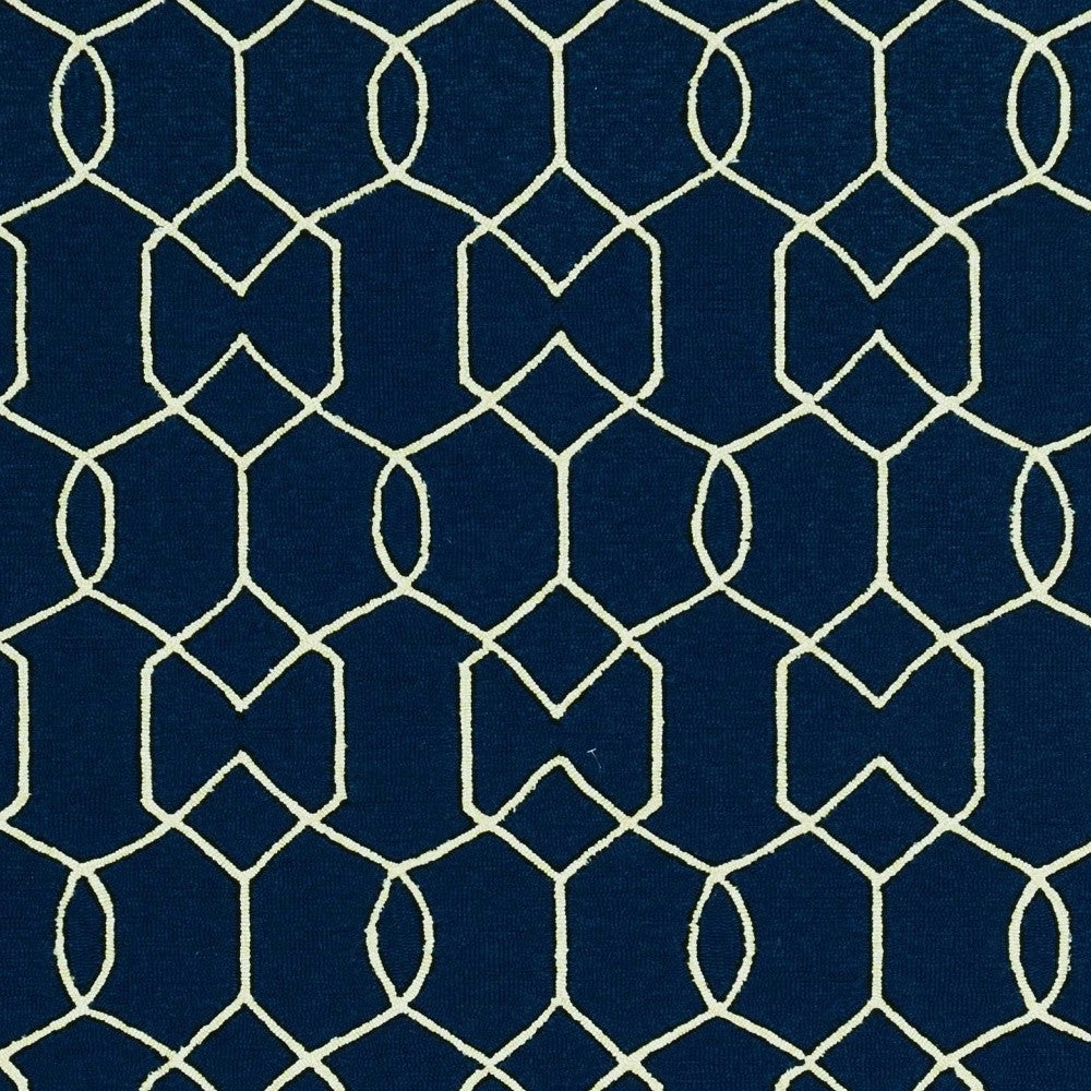 HomeRoots 7' X 10' Blue Moroccan Indoor Outdoor Area Rug