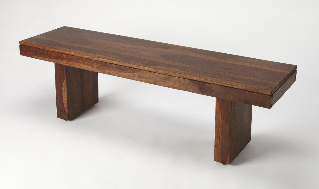 HomeRoots Modern Chunky Solid Wood Bench