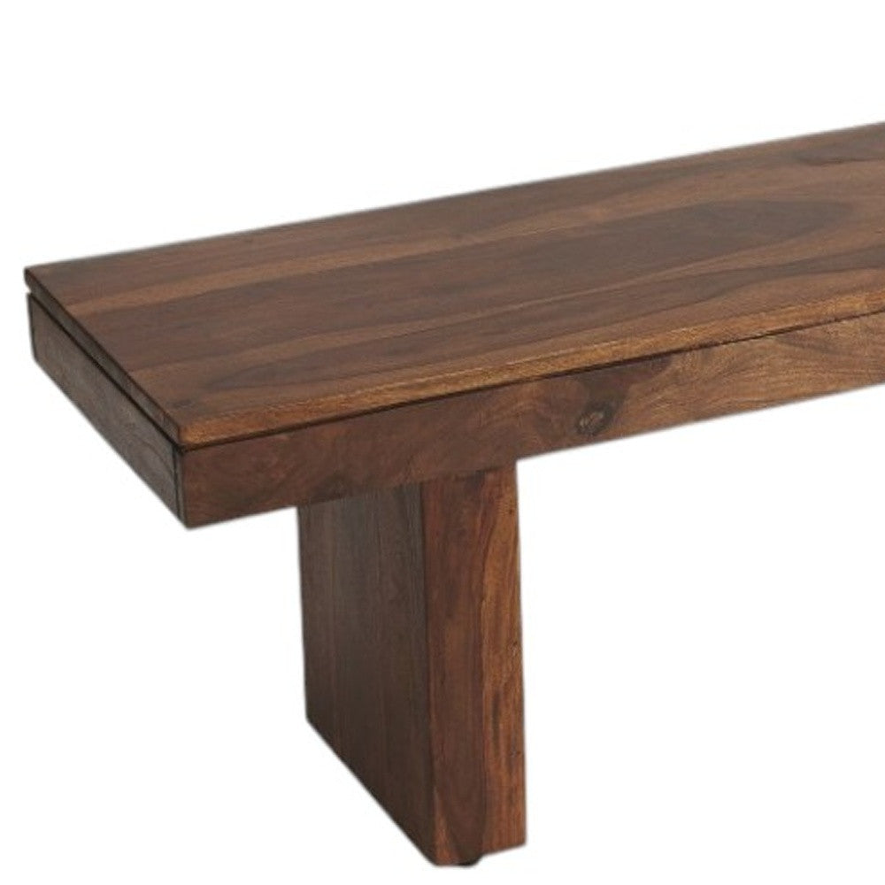 HomeRoots Modern Chunky Solid Wood Bench