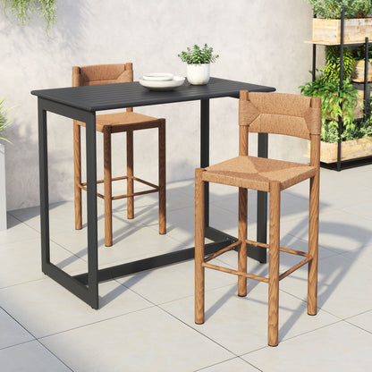 Zuo Outdoor Iska Barstool (Set of 2) Natural