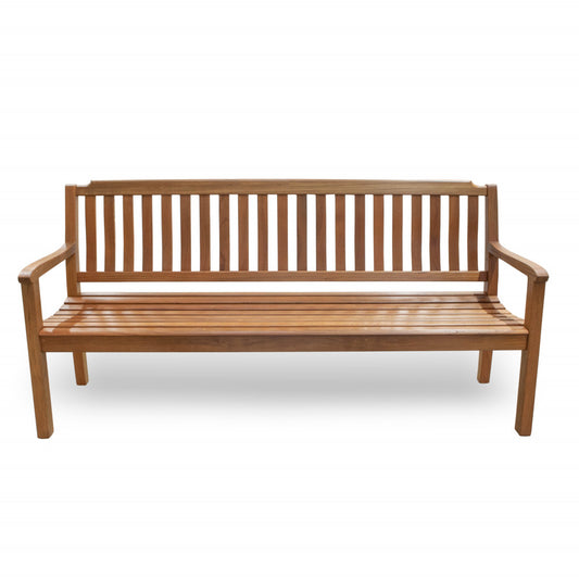 HomeRoots 72" Teak Solid Wood Garden Bench