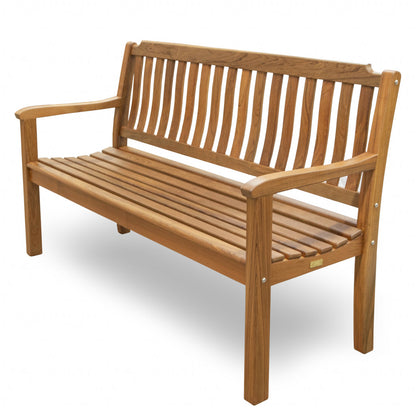 HomeRoots 60" Teak Solid Wood Garden Bench