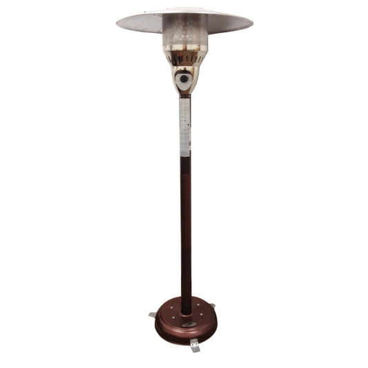 HomeRoots 41000 BTU Bronze Steel Natural Gas Cylindrical Pole Standing Patio Heater