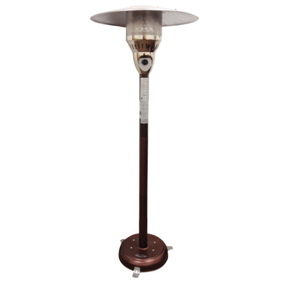 HomeRoots 41000 BTU Bronze Steel Natural Gas Cylindrical Pole Standing Patio Heater