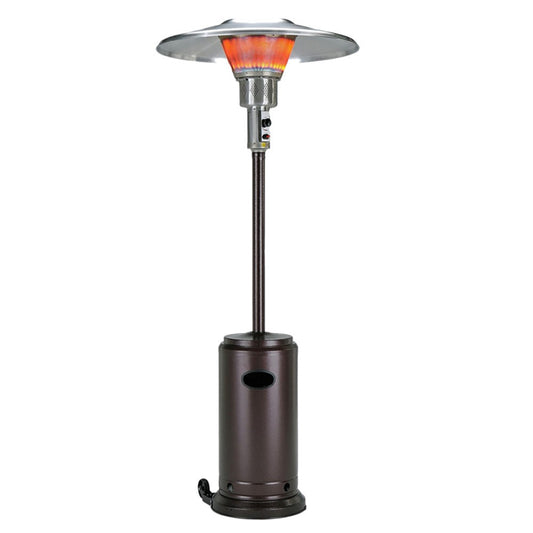 HomeRoots 40000 BTU Bronze Steel Propane Cylindrical Pole Standing Patio Heater