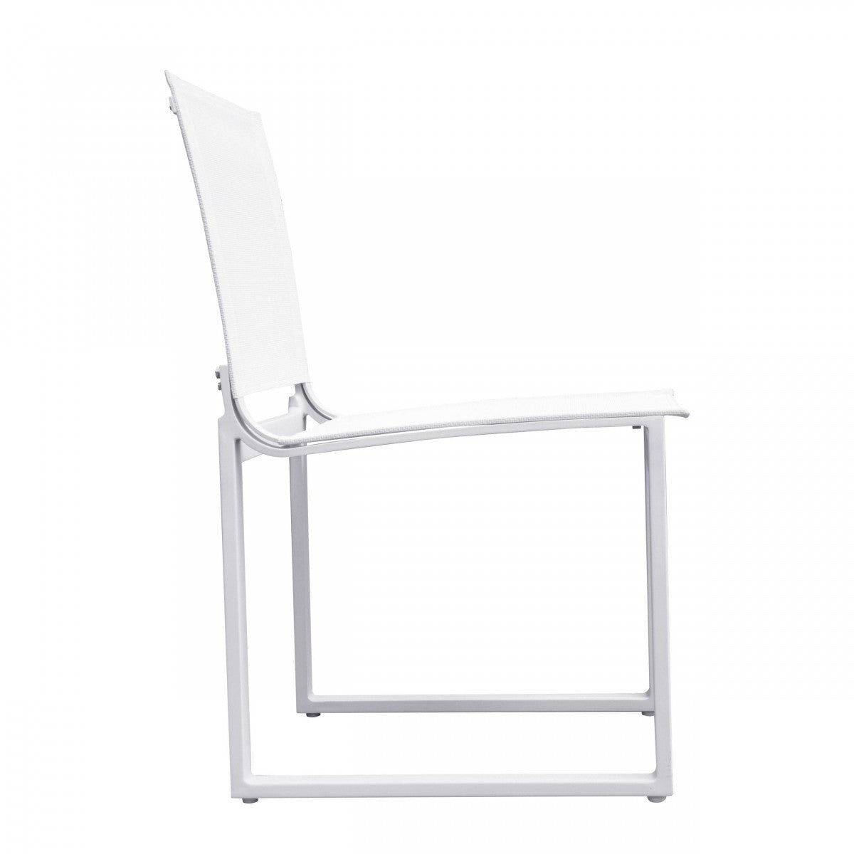 HomeRoots Set of Two 20" White Aluminum Indoor Outdoor Dining Chair