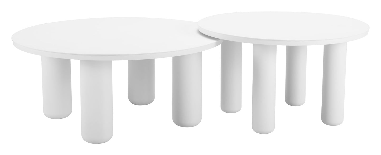 Zuo Ola Coffee Table Set White (Set Of 2)