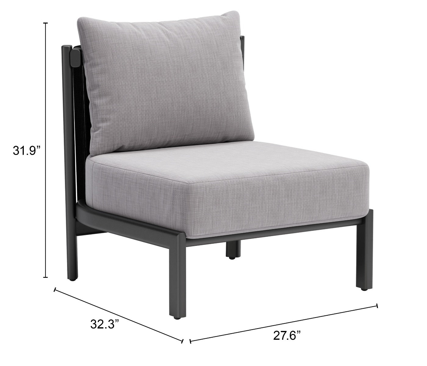 Zuo Horizon Accent Chair Gray