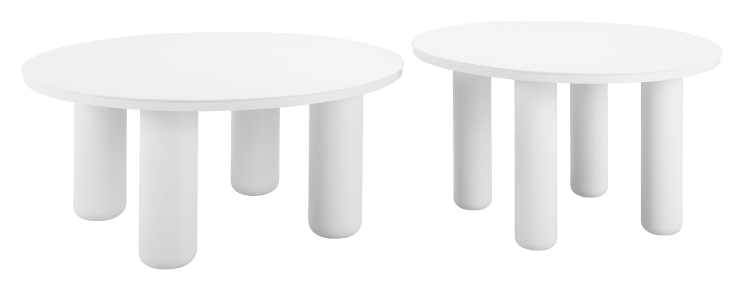 Zuo Ola Coffee Table Set White (Set Of 2)