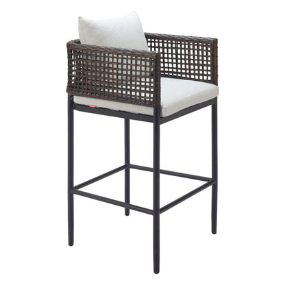 Zuo Palm Paradise Barstool Gray