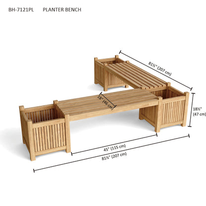 Anderson Teak Planter Bench