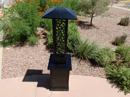 AZ Patio 72,000 BTU'S Hiland Pellet Glass Tube Heater in Matte Black