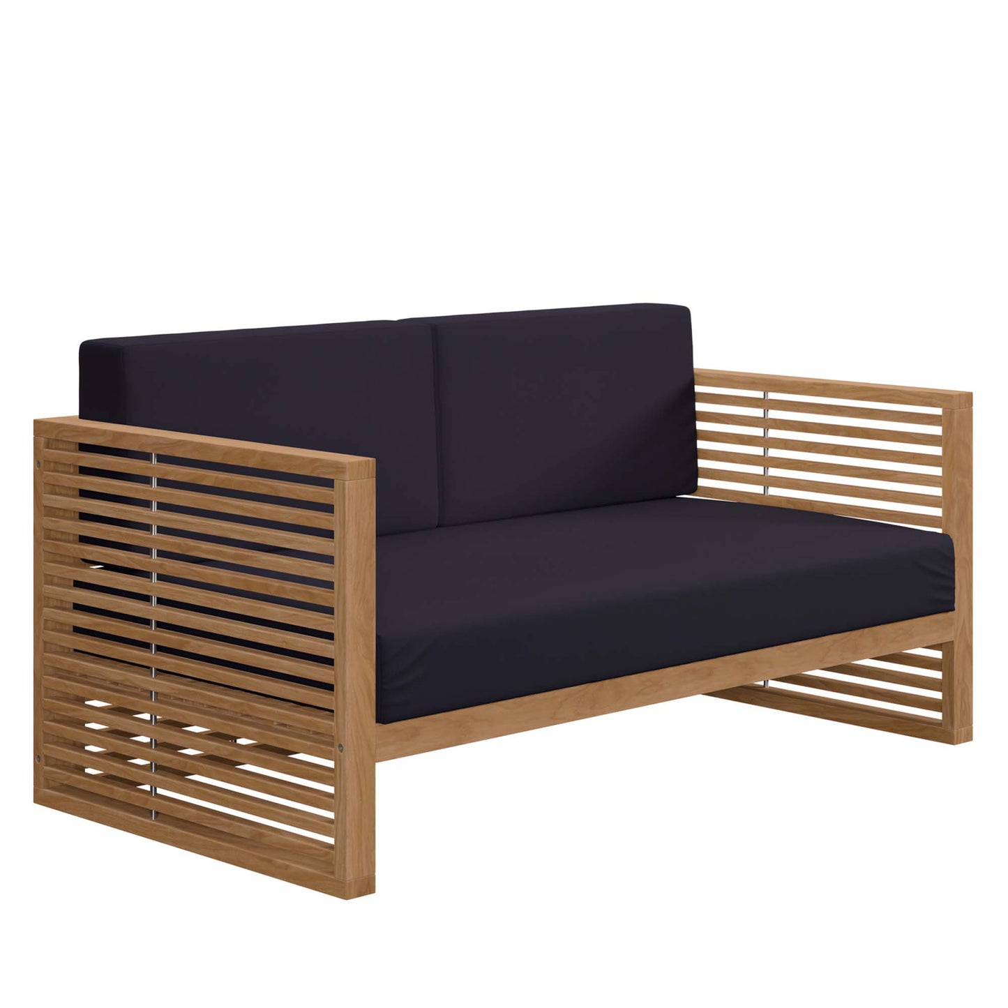 Modway Carlsbad Teak Wood Outdoor Patio Loveseat