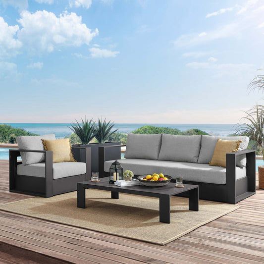 Modway Tahoe Outdoor Patio Powder-Coated Aluminum 3-Piece Set