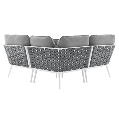 Modway Stance Outdoor Patio Aluminum Small Sectional Sofa