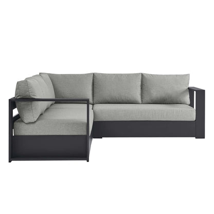 Modway Tahoe 3-Piece Outdoor Patio Powder-Coated Aluminum Sectional Sofa Set