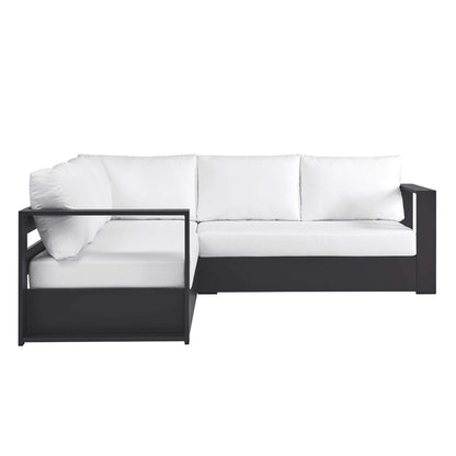 Modway Tahoe 3-Piece Outdoor Patio Powder-Coated Aluminum Sectional Sofa Set