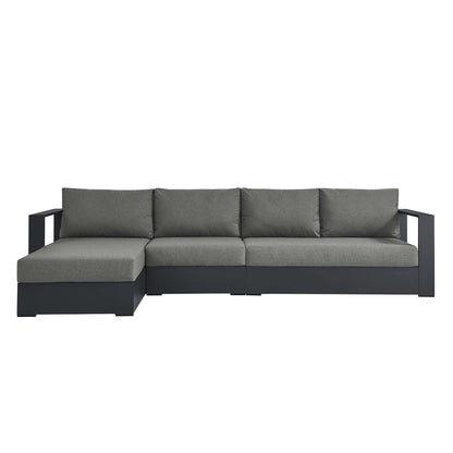 Modway Tahoe 3-Piece Outdoor Patio Powder-Coated Aluminum Left-Facing Chaise Sectional Sofa