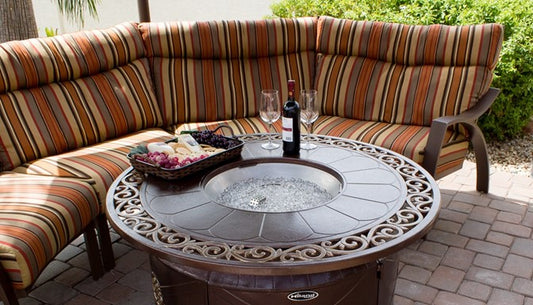 Az Patio Circular Cast Aluminum Firepit with Lid