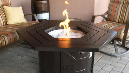 Az Patio Hammered Bronze Hexagon Aluminum Fire Pit