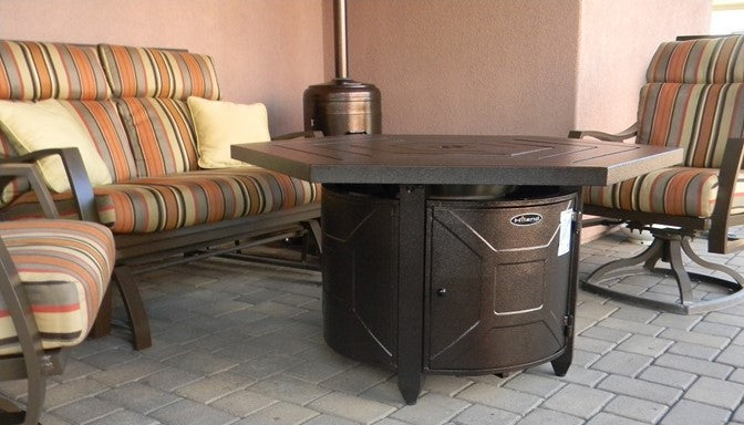 Az Patio Hammered Bronze Hexagon Aluminum Fire Pit