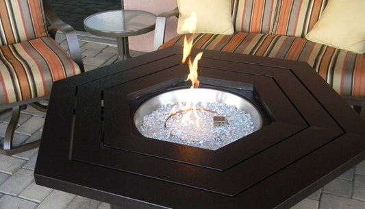 Az Patio Hammered Bronze Hexagon Aluminum Fire Pit