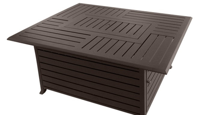 AZ Patio  Rectangular Slatted  Aluminum Fire Pit FS-1010-T-12