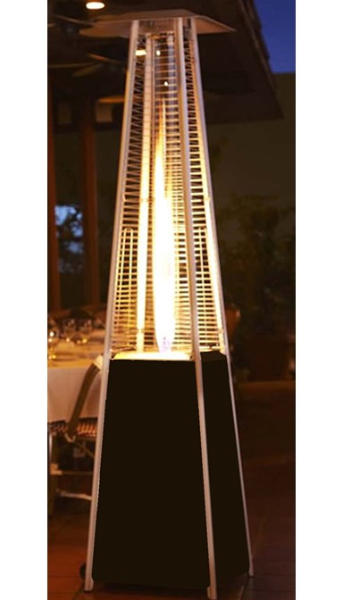 AZ Patio - Tall Quartz Glass Tube Heater- Hammered Bronze Finish - HLDS01-GTHG