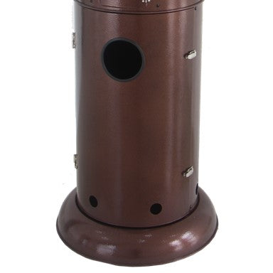 AZ Patio Round Commercial Glass Cylinder Patio Heater in Hammered Bronze with Clear Tube HLDS01-GCH-BRZ