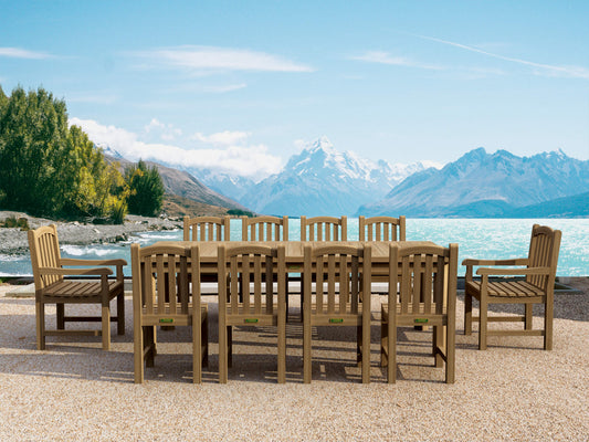 Anderson Teak 11-PC Chelsea Rectangular Dining Table Set