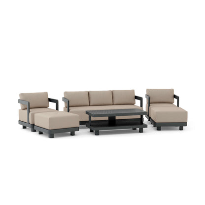 Anderson Teak SET-903-AL 6-PC Granada Aluminum Deep Seating