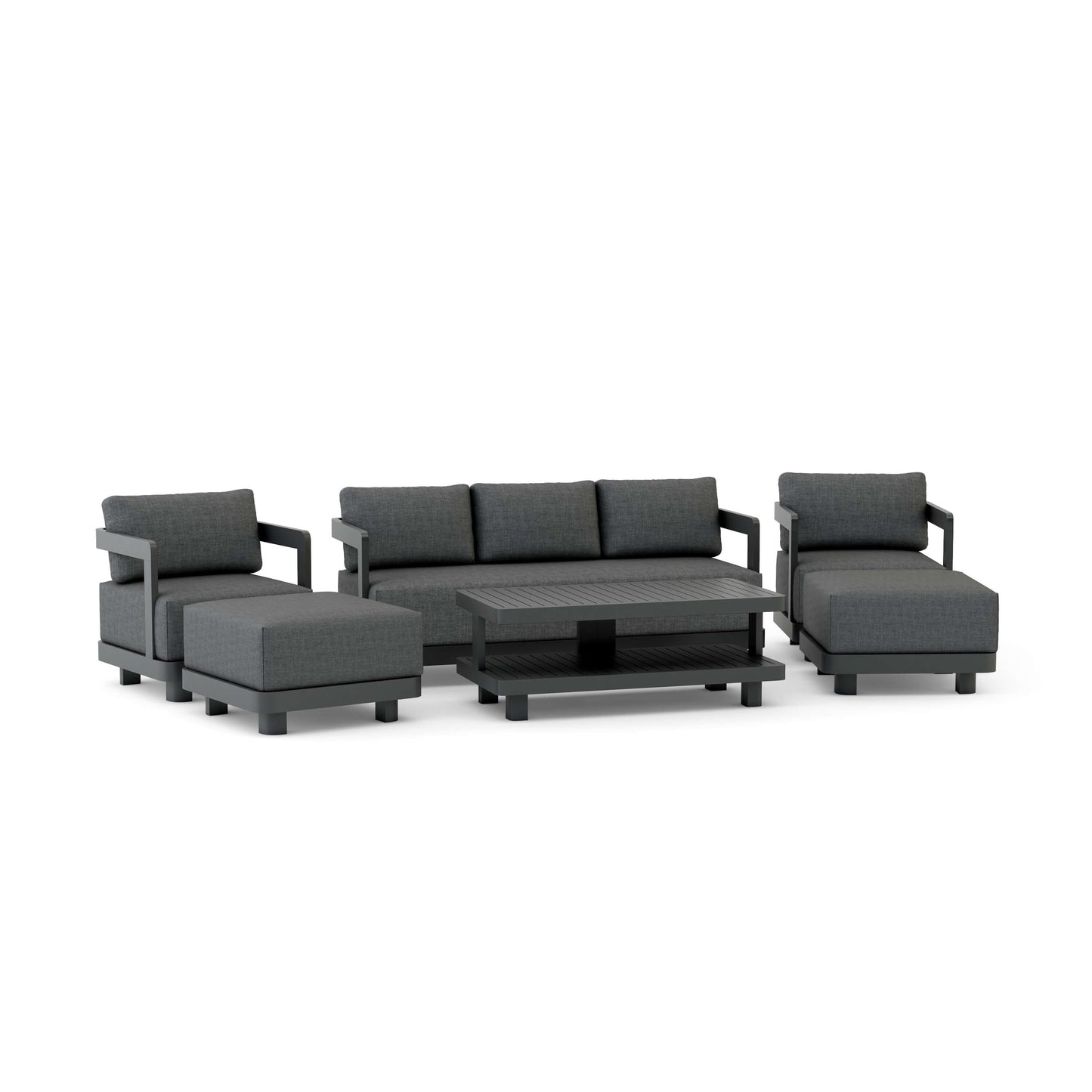 Anderson Teak SET-903-AL 6-PC Granada Aluminum Deep Seating