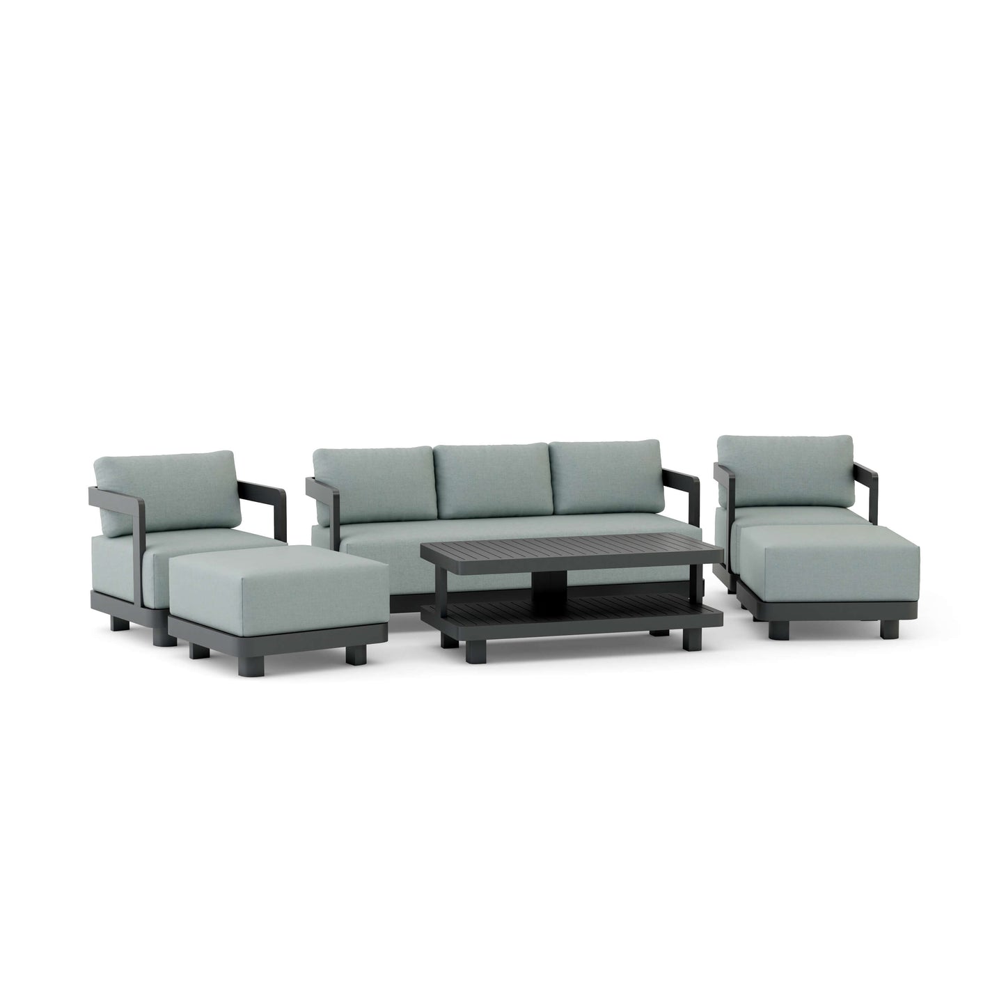 Anderson Teak SET-903-AL 6-PC Granada Aluminum Deep Seating