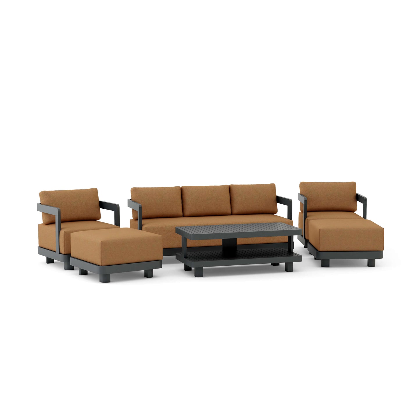 Anderson Teak SET-903-AL 6-PC Granada Aluminum Deep Seating